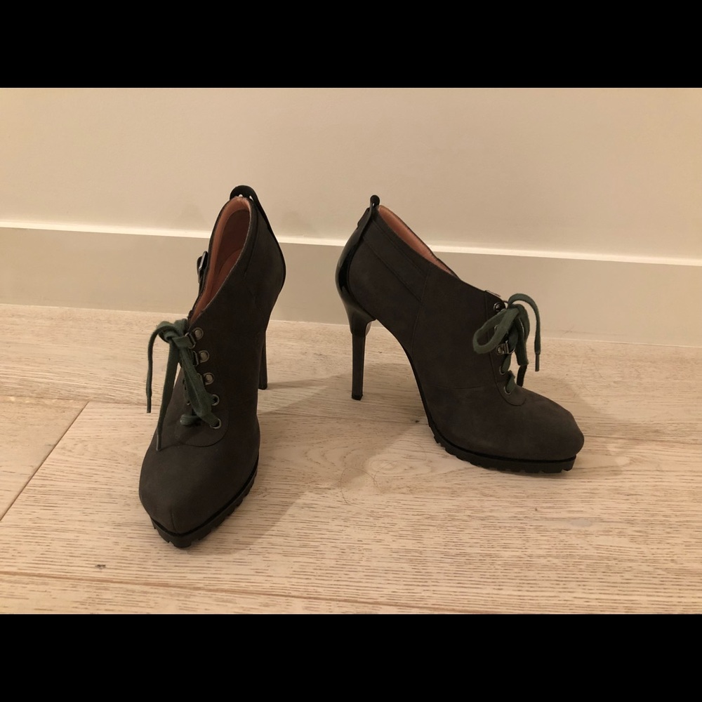 United nude grey suede stiletto bootie